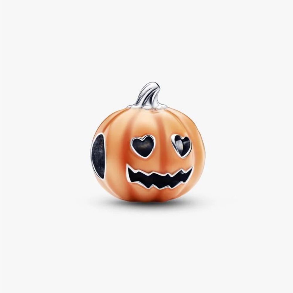 925 Glow In The Dark Pumpkin Charm For Bracelets, Including Pandora-NEW